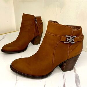 Sam Edelman Women's Western, Bootie Ankle Boot, Toasted Coconut, Size 9